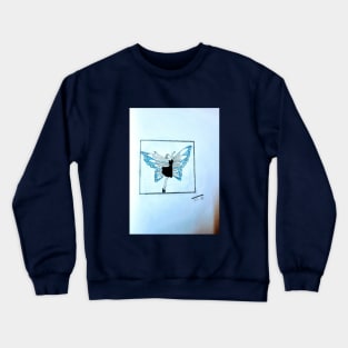 A girl with butterfly wings Crewneck Sweatshirt